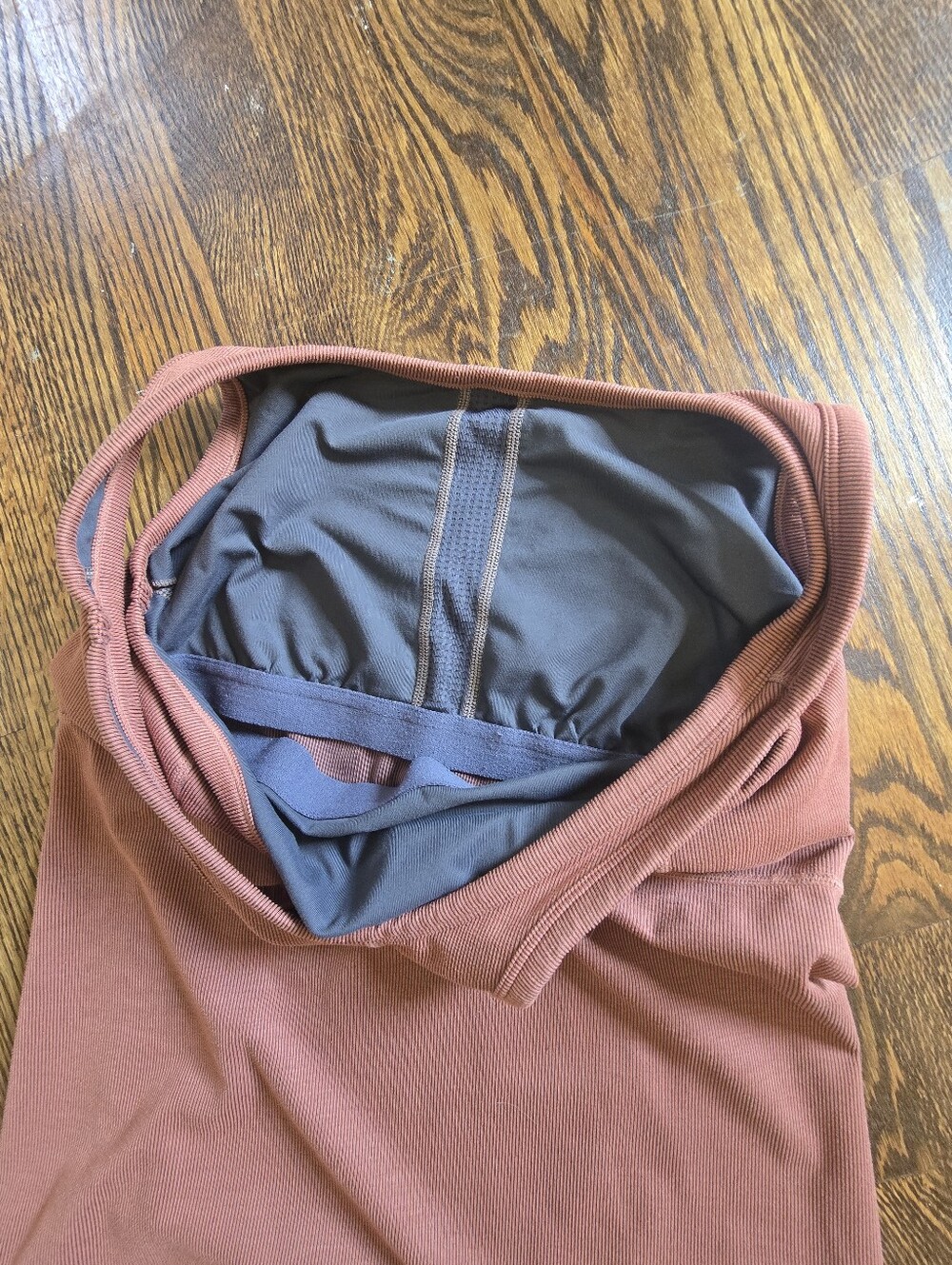 prAna Women’s Ribbed Racerback Tank Top Built-In Bra - Picture 4 of 6